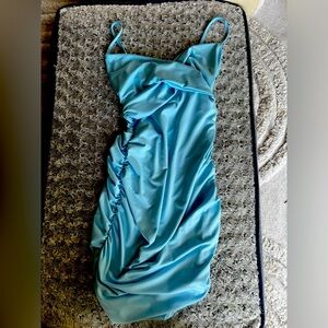 Rouged baby blue cocktail dress size small
